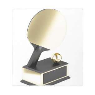 Table tennis trophy notepad