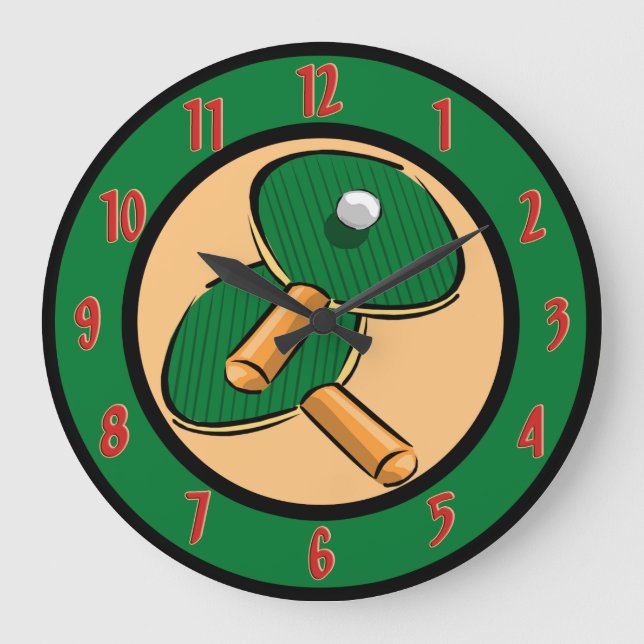 Table Tennis Wall Clock (Front)
