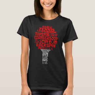 Table tennis word cloud T-Shirt