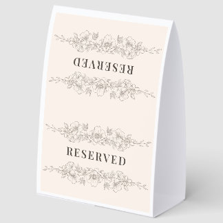 Table tent reserved table card