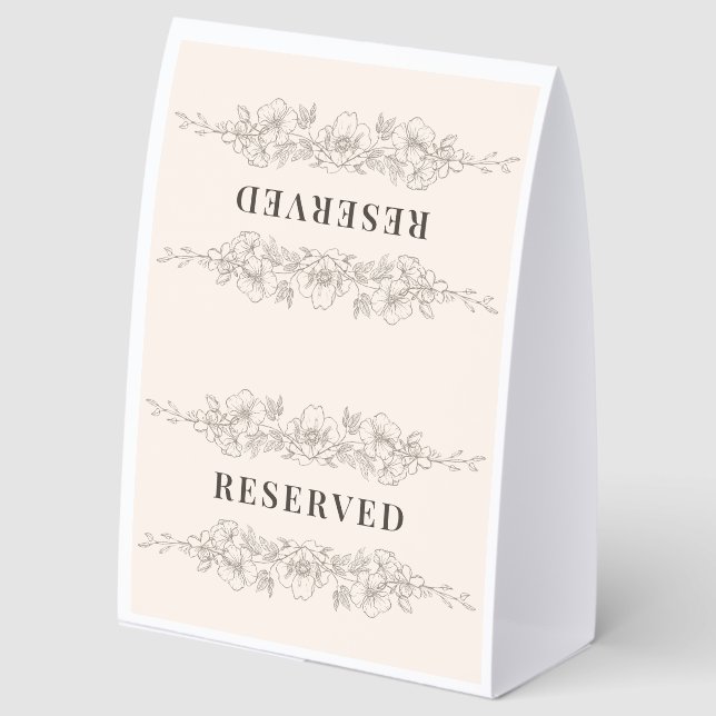 Table tent  reserved table card (Front)
