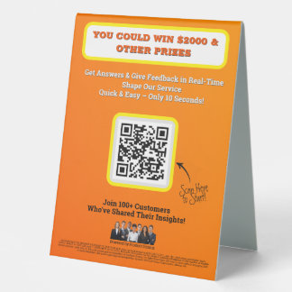 Table Tent Sign