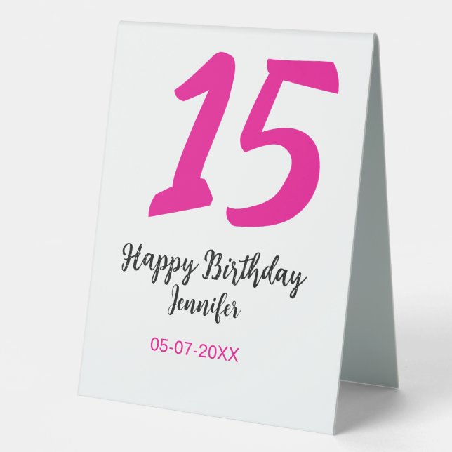 Table Tent Sign (Front)