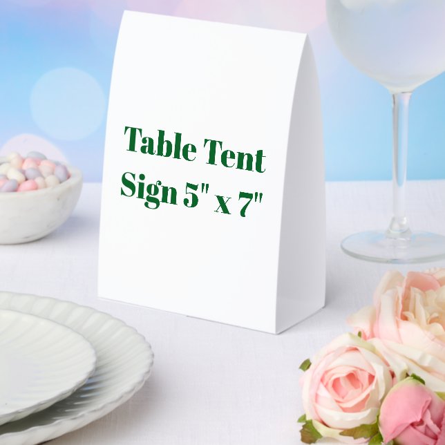 Table Tent Sign 5" X 7" Create Your Own (Insitu(Wedding))