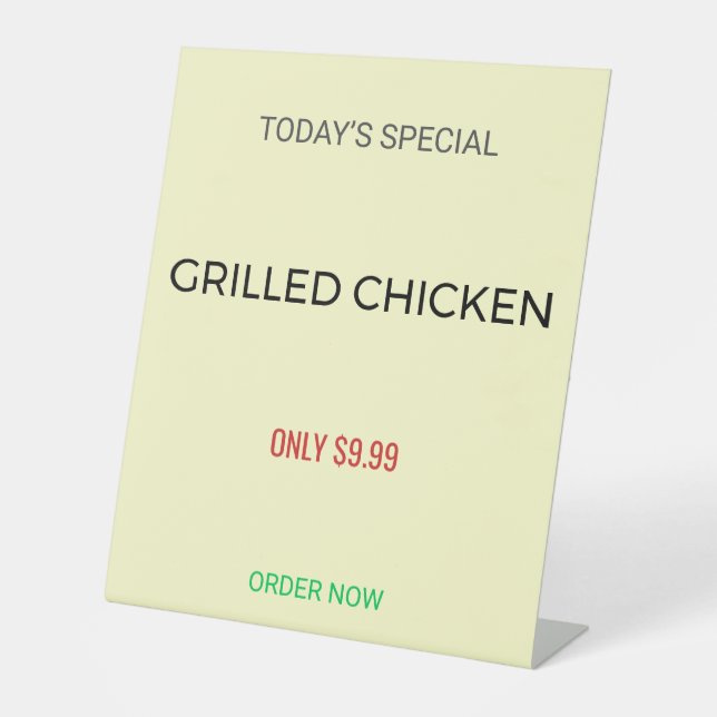 Table Tent Sign | Custom | Menu | Wedding | Promo (Front)