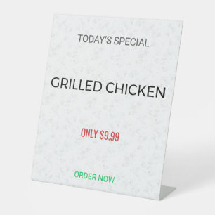 Table Tent Sign Custom Menu Wedding Promo