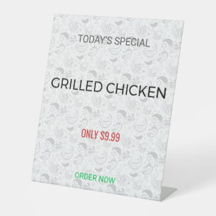 Table Tent Sign Custom Menu Wedding Promo