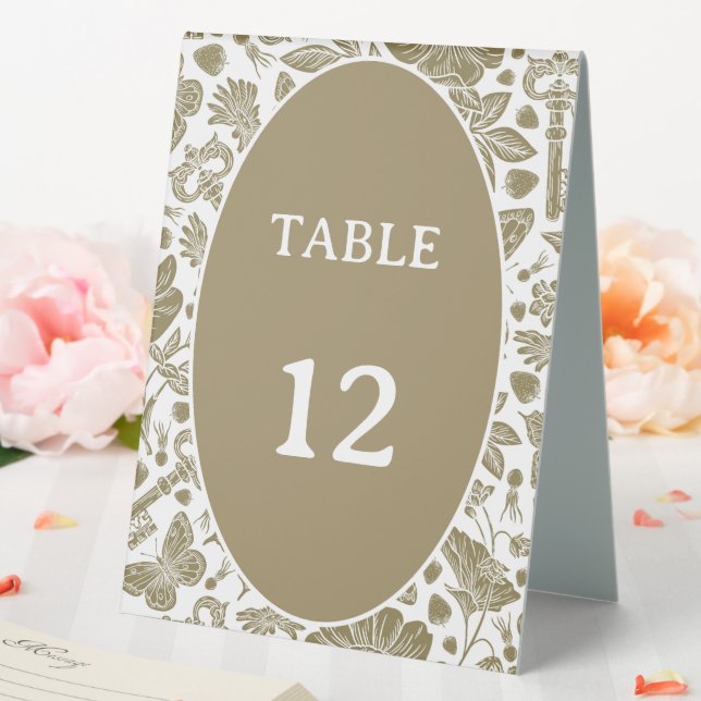 Table Tent Sign Number  (In SItu (Wedding))