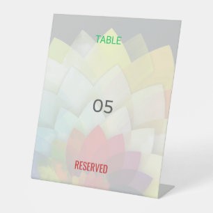 Table Tent Sign Reserved Custom Event Bold