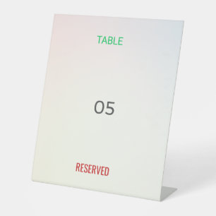 Table Tent Sign Reserved Custom Event Bold