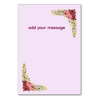 Table Tent Sign Table Number