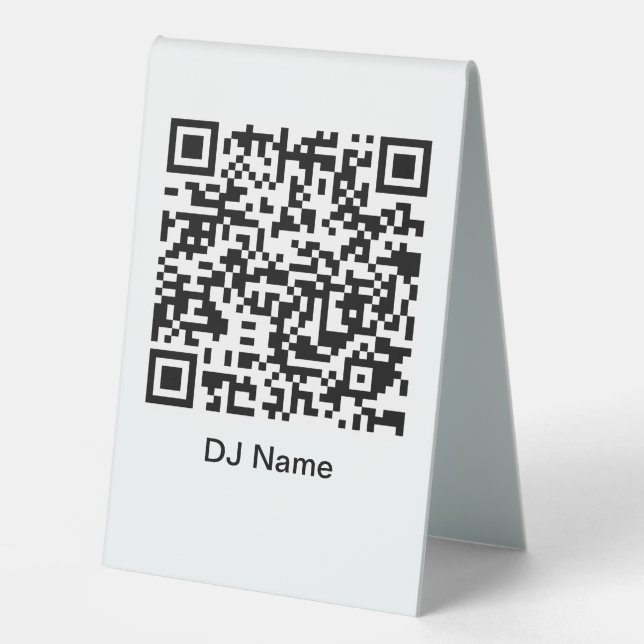 Table Tent Sign w/ DJ Name 4x6  (Front)