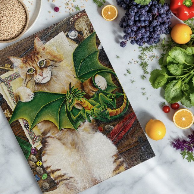 Table Top Gaming Dragon Cat Cutting Board (Creator Uploaded)