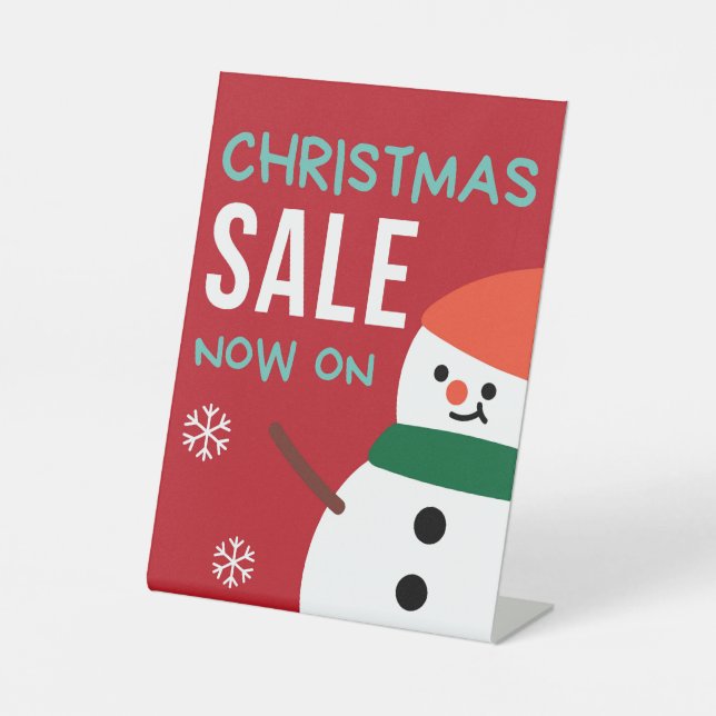Table Top Sale Sign, Christmas Sale Pedestal Sign (Front)