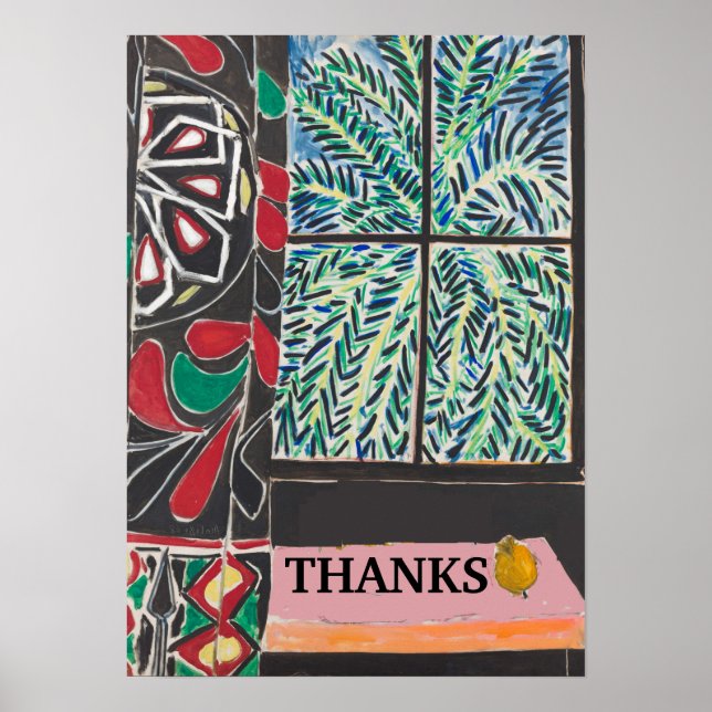 Table Under Window, after Matisse Poster (Front)