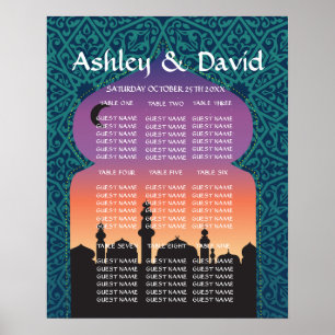 Table Wedding Arabian Nights Poster Seating