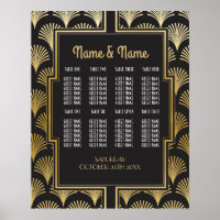 Table Wedding Gatsby Art Deco 1920s Poster Seating