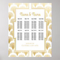 Table Wedding Gatsby Art Deco 1920s Poster Seating