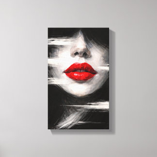 Tableau Déco (Portrait Lèvre ) Canvas Print
