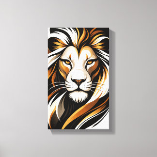 Tableau Déco ( Portrait Lion ) Art Minimaliste Canvas Print
