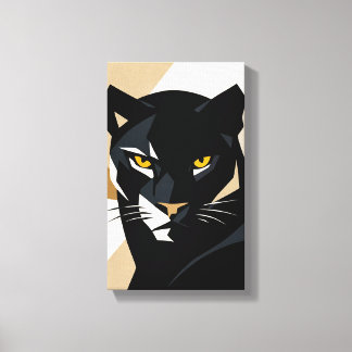 Tableau Déco ( Portrait Panthère ) Art Minimaliste Canvas Print