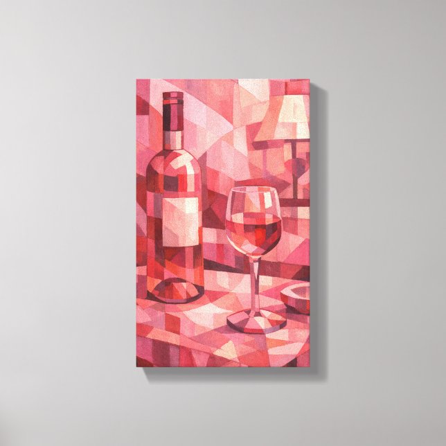Tableau Déco ( Rose De Vin ) Art Abstraite Canvas Print (Front)