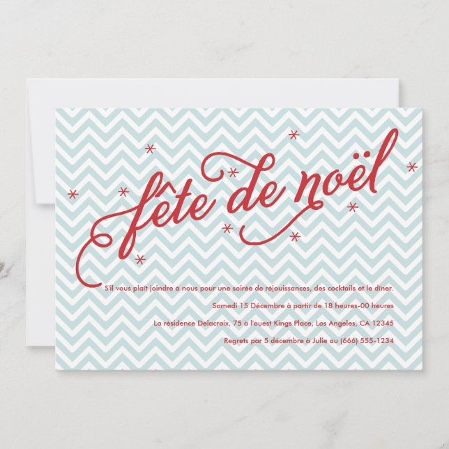 Tableau Soirée Fête de Noël Inviter Invitation (Front)