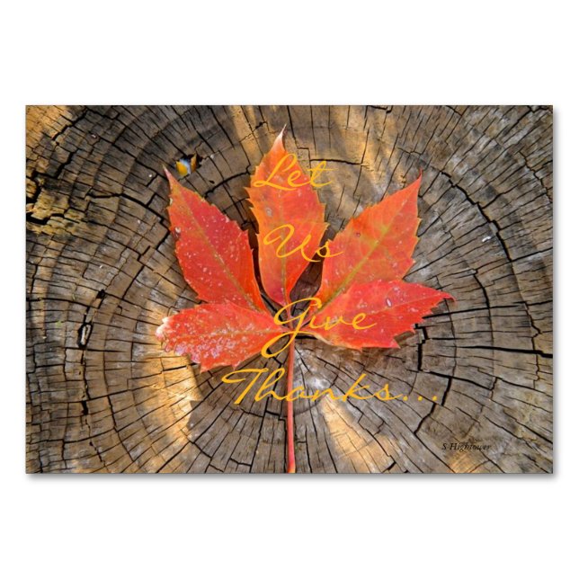 Tablecard - Thanksgiving Table Number (Front)