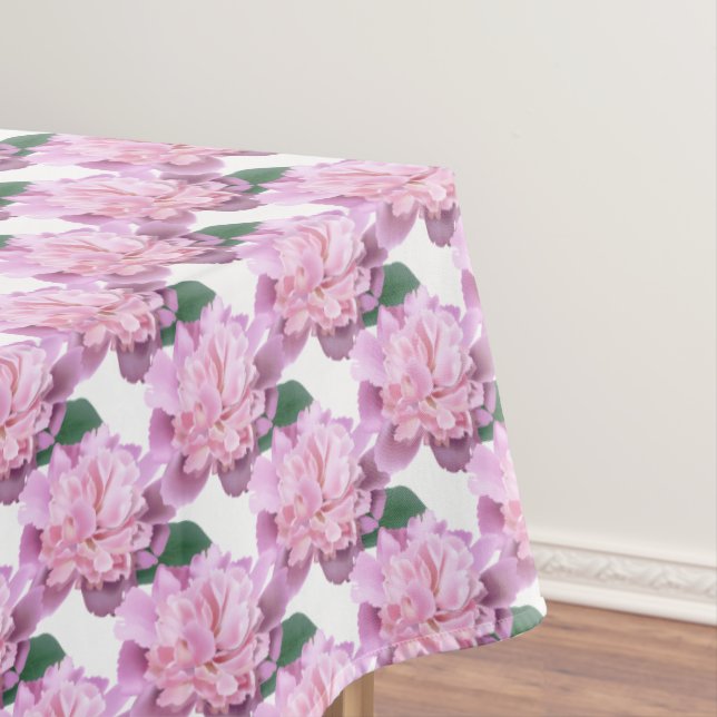 Tablecloth "60x84" Pink Peonies (In Situ)