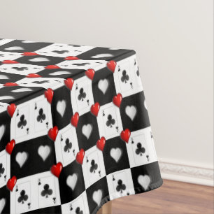 Tablecloth Ace Card Cloves Hearts