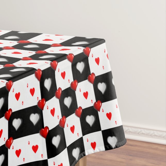 Tablecloth Ace Card Red Hearts (In Situ)