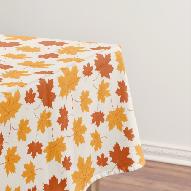 Tablecloth-Autumn Falling Leaves Tablecloth (In Situ)