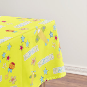 Tablecloth Baby Aeroplane Yellow 
