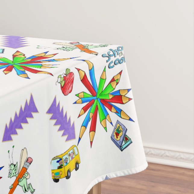 Tablecloth Back to School is Cool (In Situ)