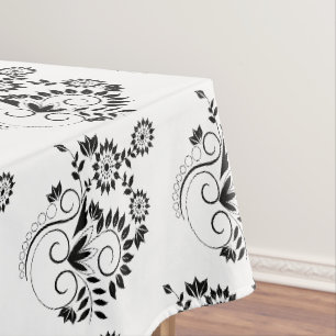 Tablecloth-Black Vine Flower Tablecloth