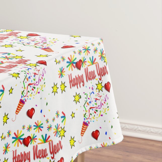 Tablecloth Colourful Happy New Year 2021 (In Situ)