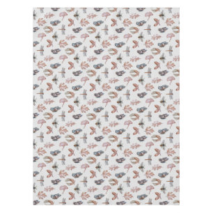 Tablecloth cream with nature print
