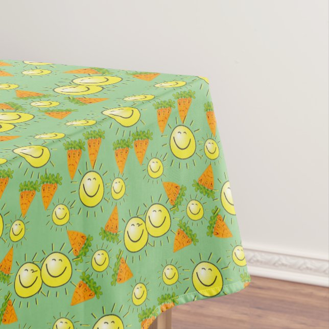 Tablecloth Green Sun Carrots (In Situ)