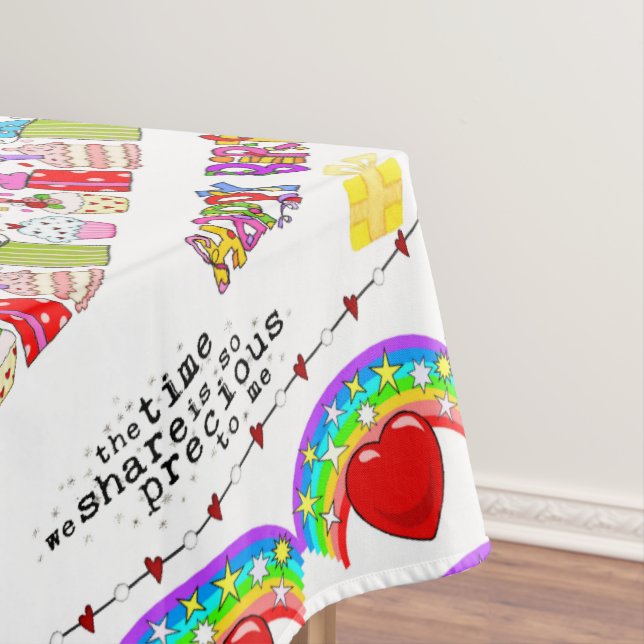 Tablecloth Happy Valentine's Day Happy Birthday (In Situ)