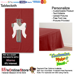 Tablecloth Household Linen Red Background