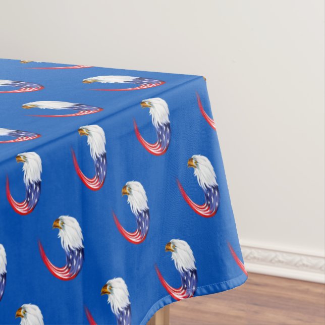 Tablecloth July 4th Patriotic Flag Eagle (In Situ)