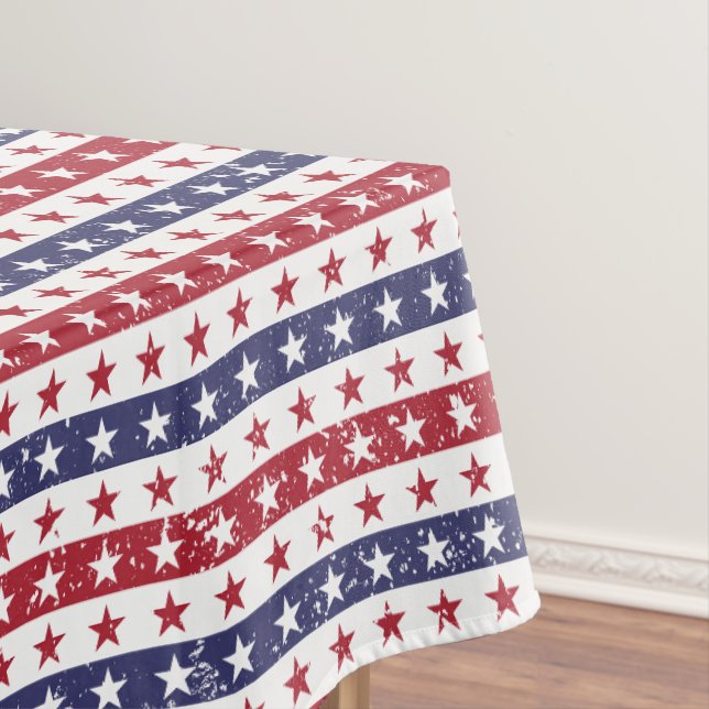 Tablecloth-July 4th Stars  Tablecloth (In Situ)