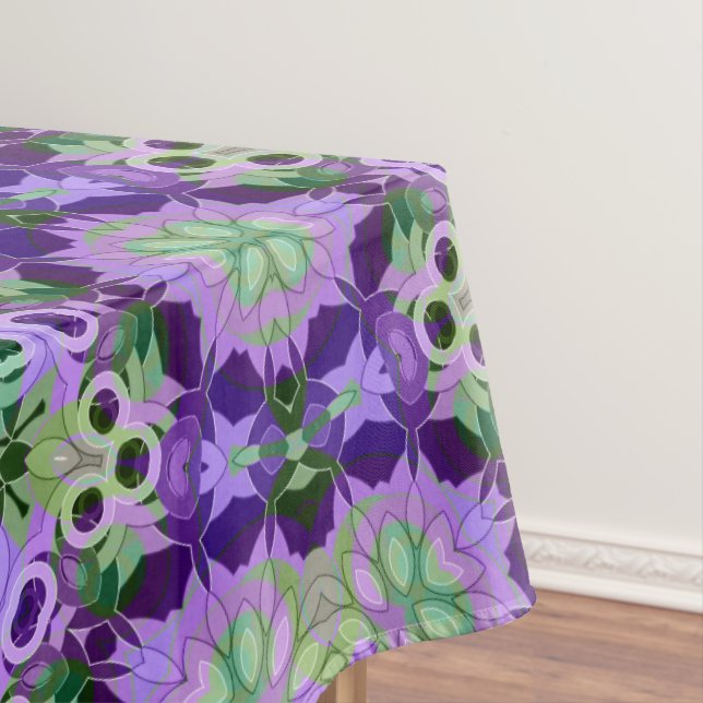 Tablecloth Mandala round pattern kaleidoscope retr (In Situ)