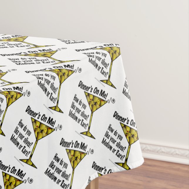 TABLECLOTH - MEDIUM or RARE MARTINI OLIVES? (In Situ)