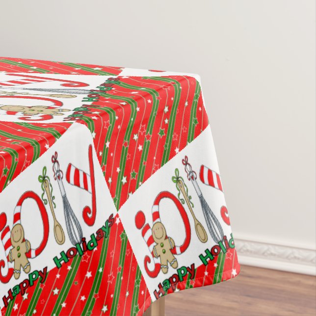 Tablecloth, Merry Christmas Happy Holidays  Tablecloth (In Situ)