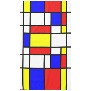 Tablecloth Mondrian Art Style Colourful Pattern