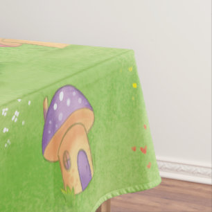 Tablecloth mushroom village