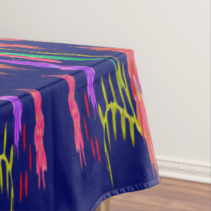 Tablecloth navy blue patterned design