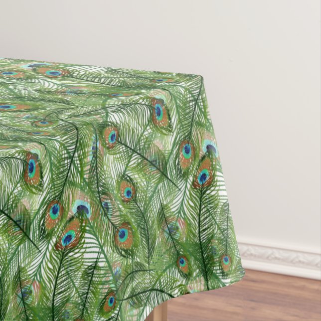 Tablecloth-Peacock Feathers Tablecloth (In Situ)