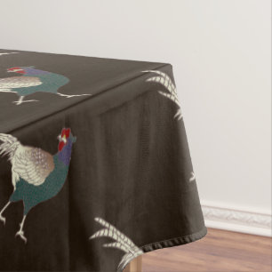 Tablecloth pheasant brown Thanksgiving